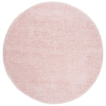Safavieh 6 ft. 7 in. x 6 ft. 7 in. Madrid Shag Contemporary Style Round Rug Blush MDG256U-7R